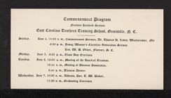 Commencement Program Card 1916